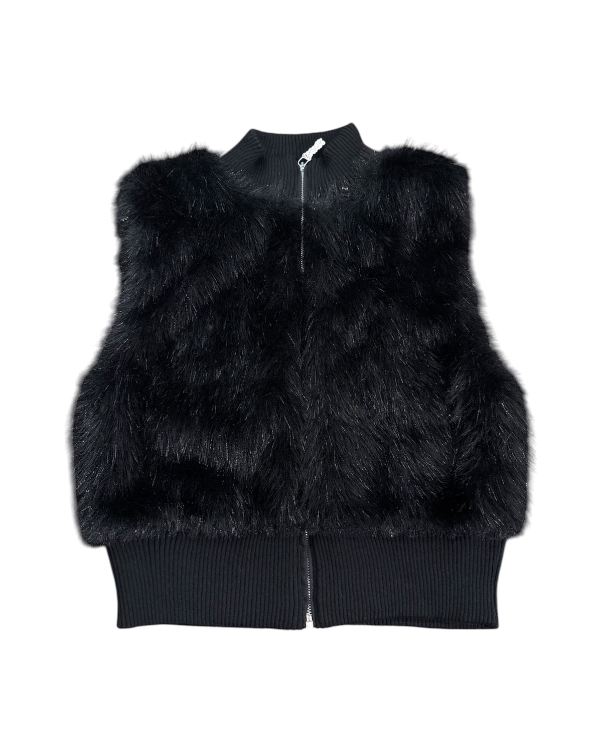 Pellicciotto Donna DISCLAIMER Smanicato con Collo Alto e Zip