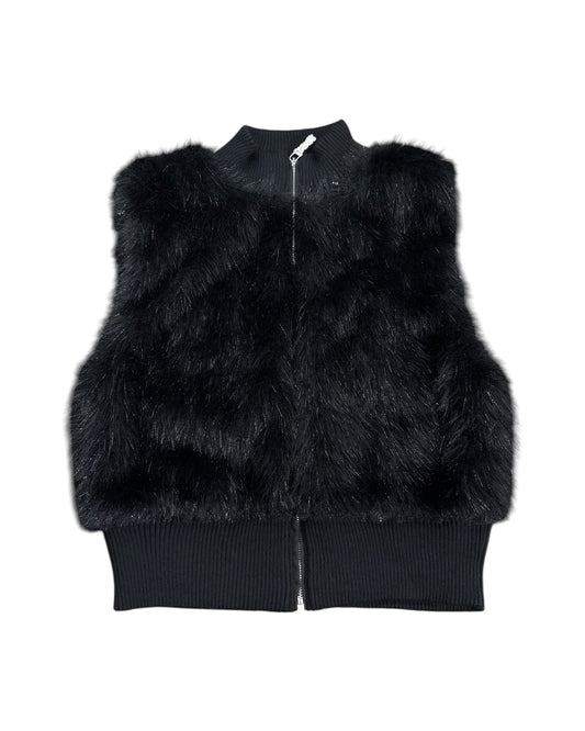 Pellicciotto Donna DISCLAIMER Smanicato con Collo Alto e Zip
