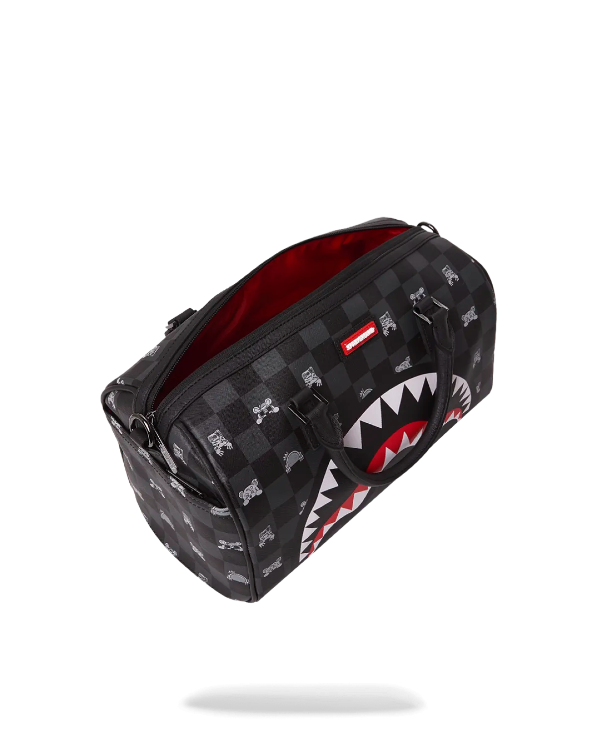 Bauletto Gray Peeking Character Check Mini Duffle Sprayground