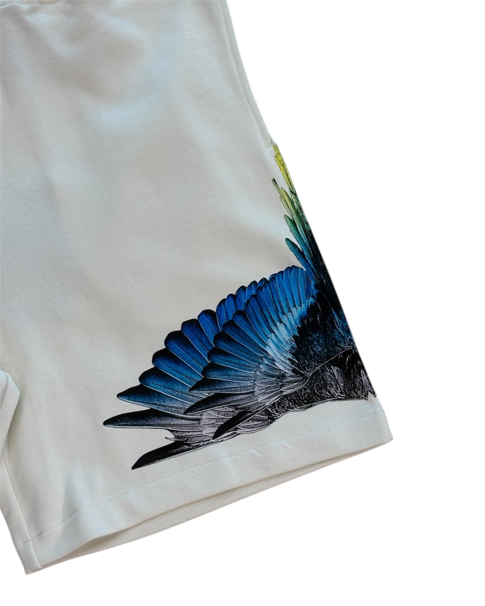 Primo piano del design grafico nelle tonalità del blu con effetto dipinto a mano.