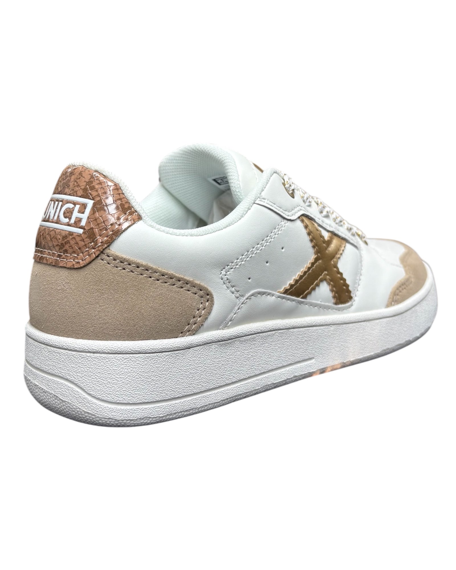 Dettaglio laterale sneakers donna MUNICH LEGIT WMN 109 dettagli oro