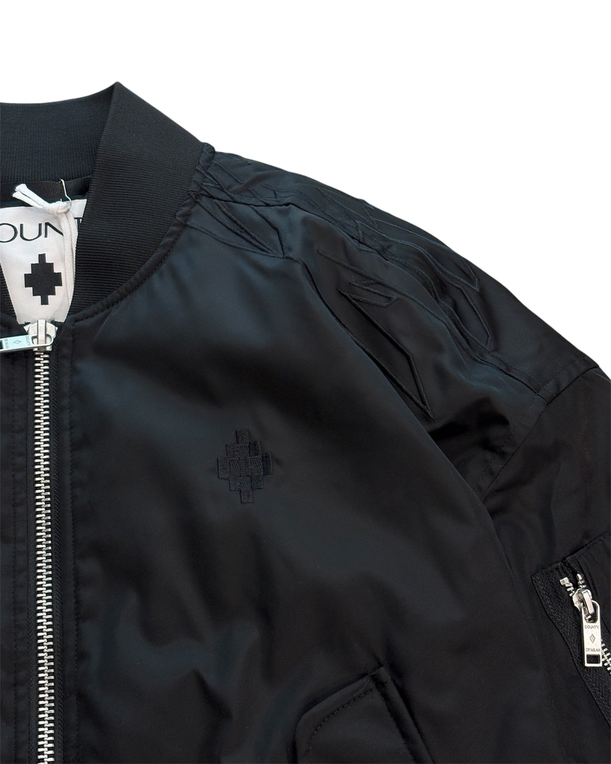 Bomber Uomo COUNTY OF MILAN con Ricamo Nero