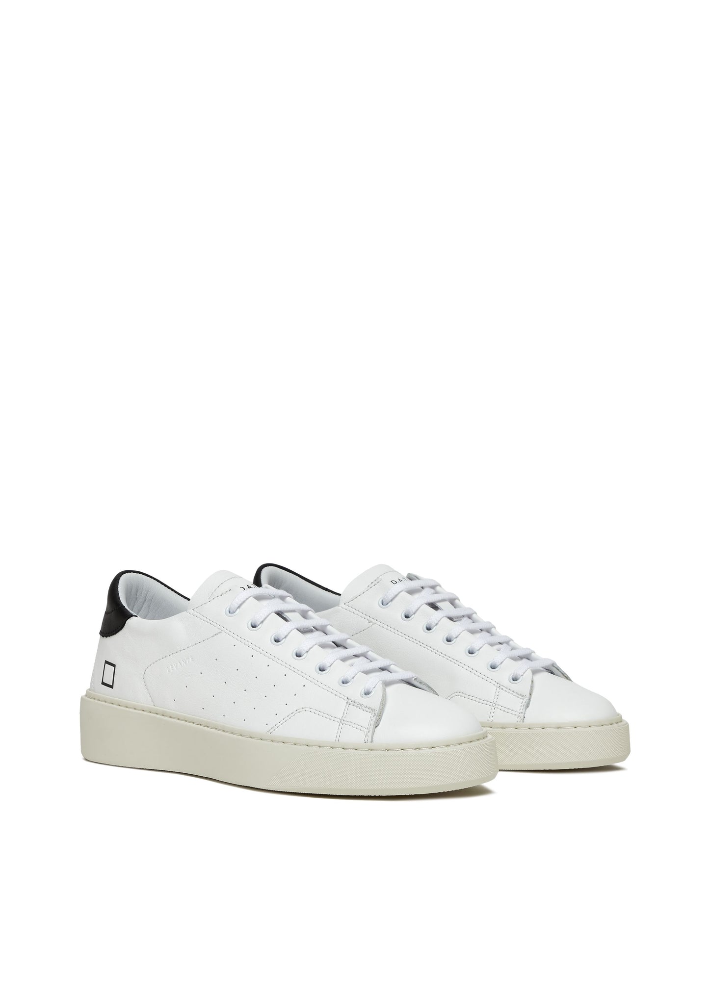 Sneakers LEVANTE CALF WHITE-BLACK - D.A.T.E