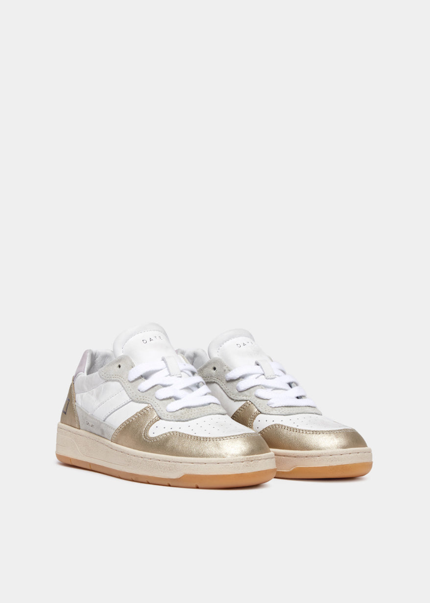 COURT 2.0 VINTAGE CALF WHITE-PLATINUM - D.A.T.E