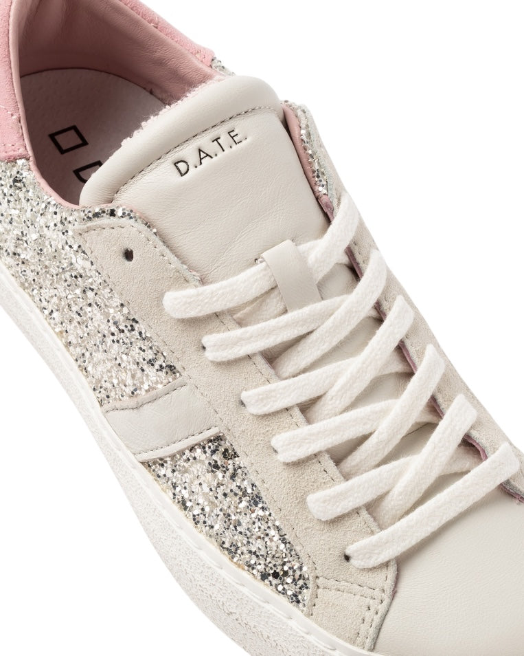 D.A.T.E Hill Low Glitter Platinum