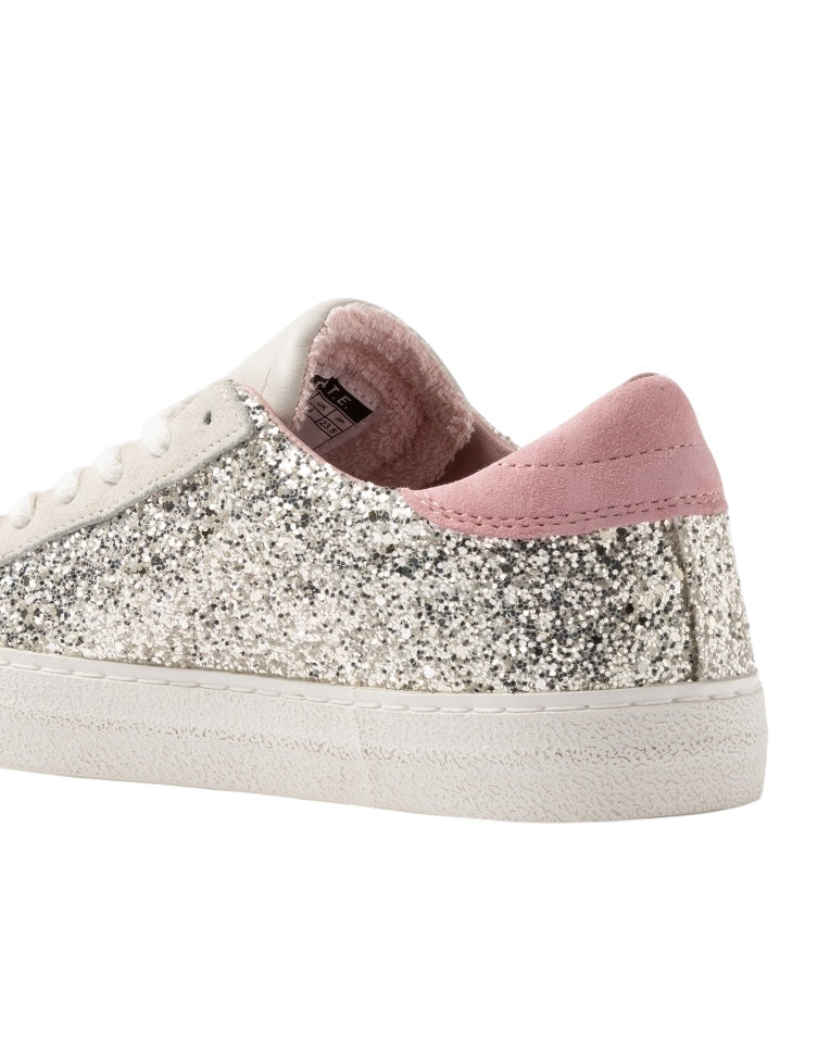 D.A.T.E Hill Low Glitter Platinum