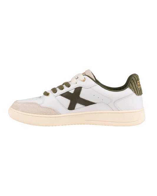 Sneakers Uomo Munich Legit 125 Bianco e Verde Oliva