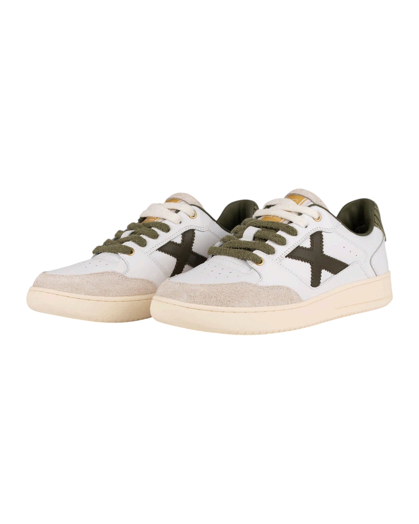 Sneakers Uomo Munich Legit 125 Bianco e Verde Oliva