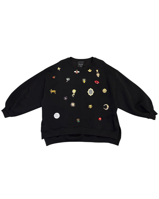 Felpa oversize con spille - Souvenir