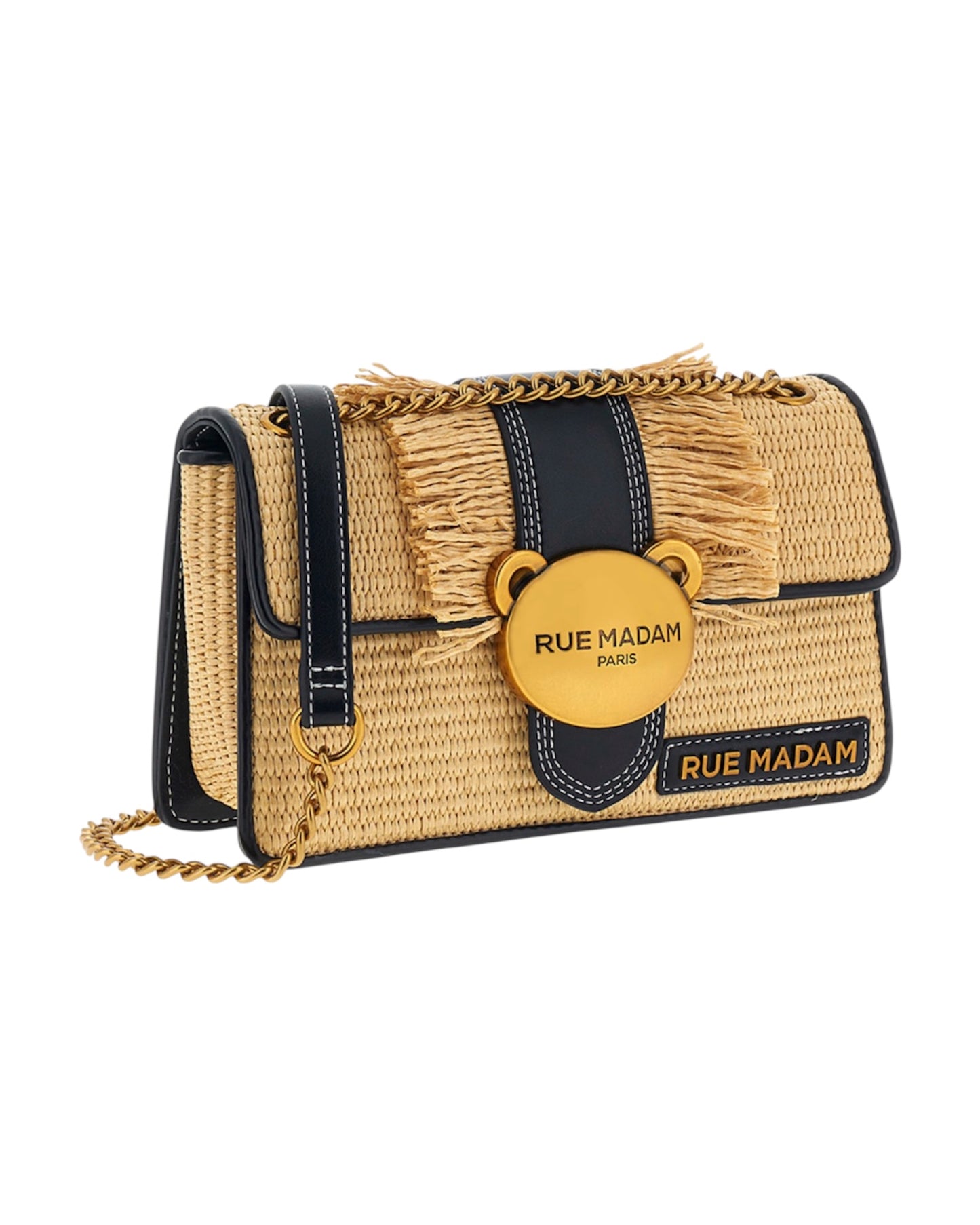 Borsa Teddy It-Bag Straw Fringes Rue Madam Paris
