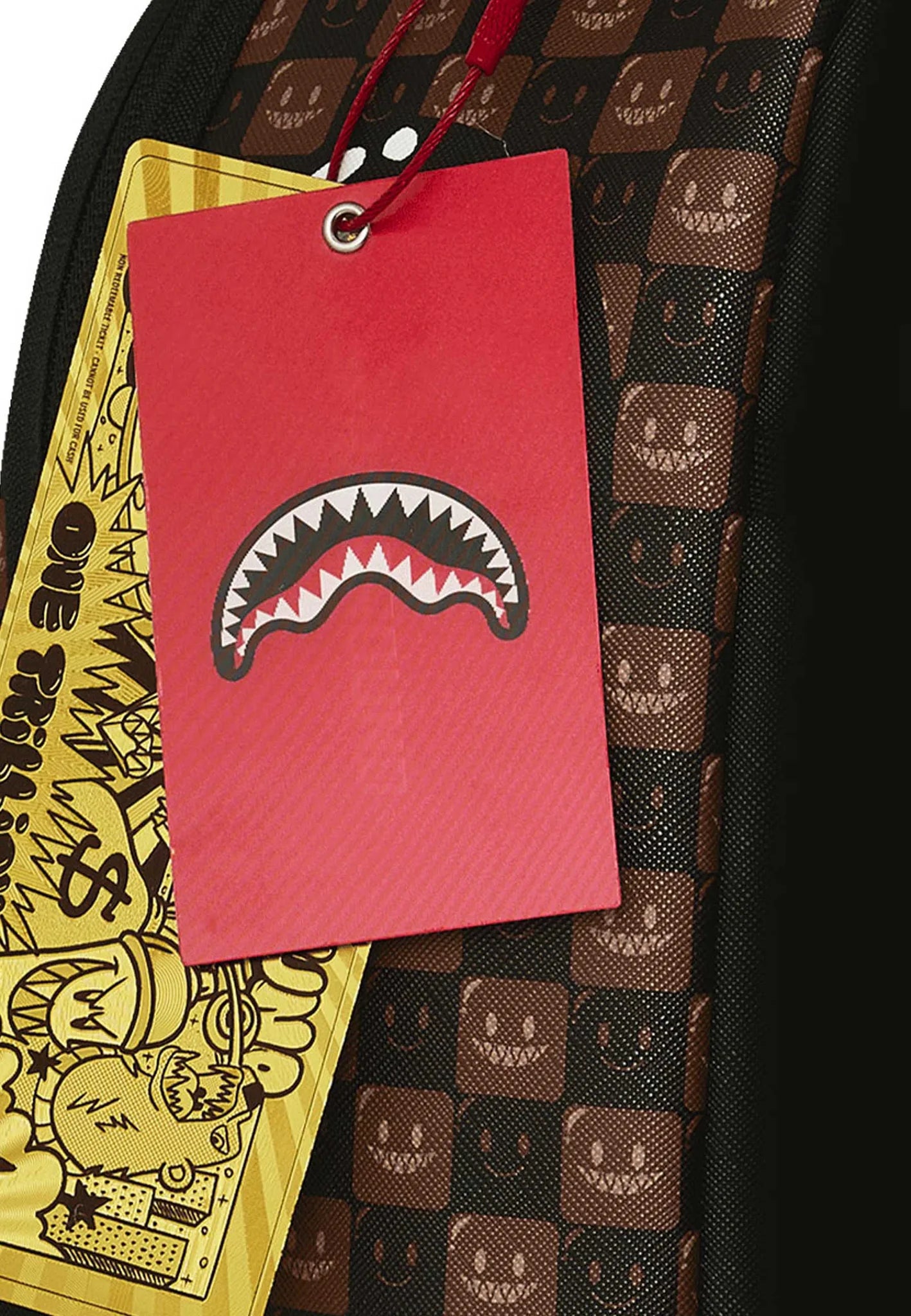 Zaino Sprayground Sharks In Paris WTF Bubbly Brown Check Backpack