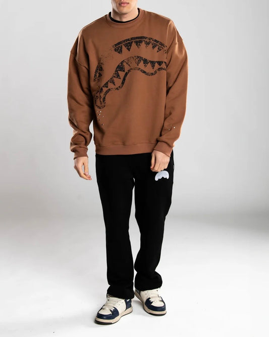 Felpa uomo SHARK STAMP CREWNECK cotone