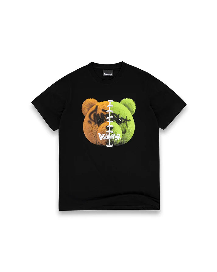 Vista frontale della T-shirt Disclaimer con maxi logo orso.