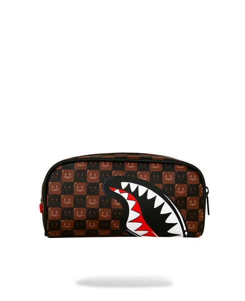 Pochette Sprayground Sharks In Paris WTF Bubble Brown Check Pouch