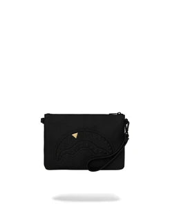 Pochette Sprayground Blacked Out Embossed Gold Tooth Crossover Clutch