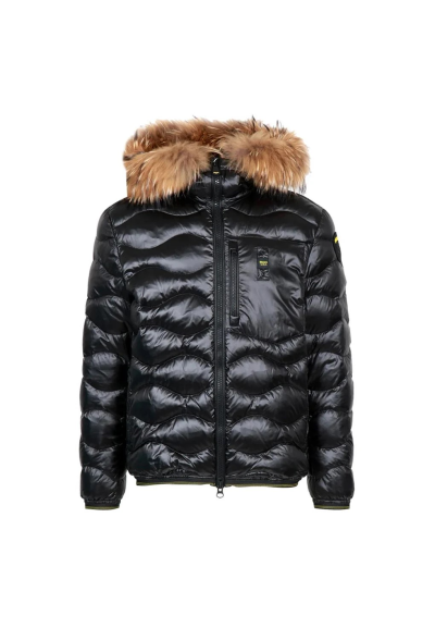 Blauer Piumino Uomo Wavefur a Onde con Pelliccia