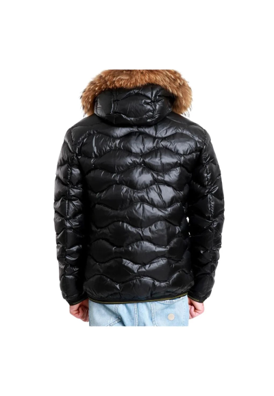 Blauer Piumino Uomo Wavefur a Onde con Pelliccia