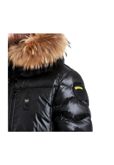 Blauer Piumino Uomo Wavefur a Onde con Pelliccia