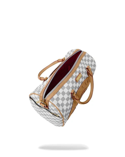 Borsa Sprayground Embossed Cream Check Mini Duffle
