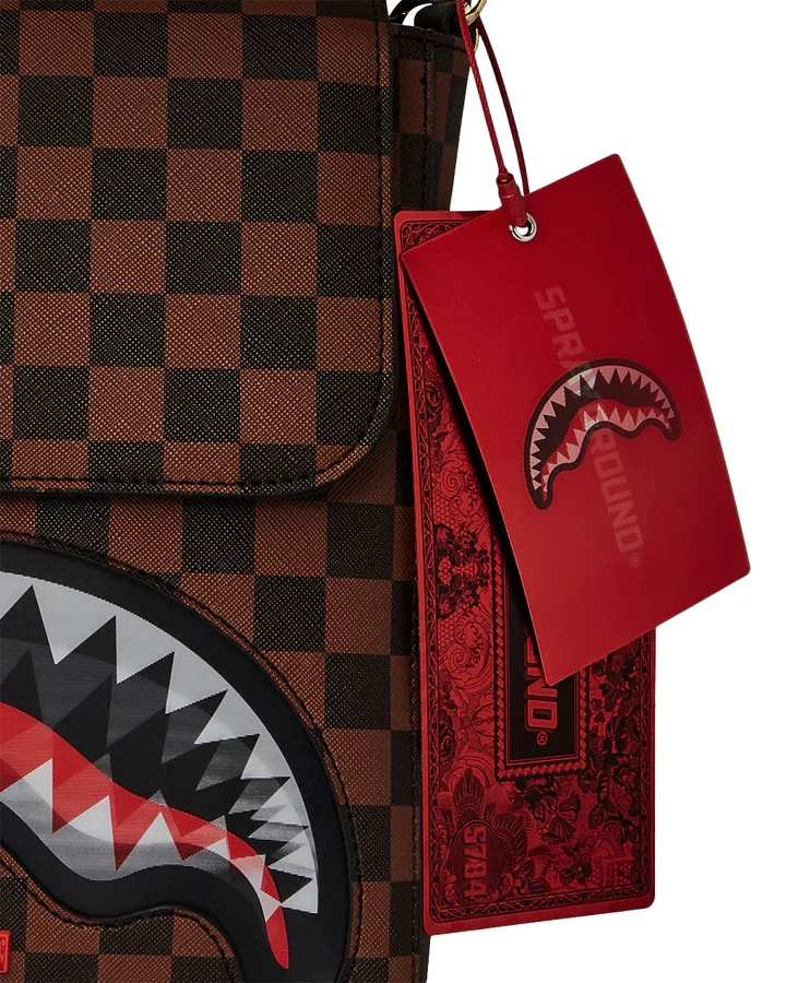 Borsa SHARKS IN PARIS LENTICULAR CHOMP MESSENGER SLING Marrone - Sprayground