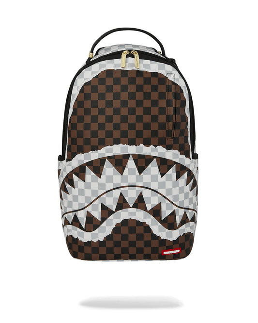 Zaino CREAM AND BROWN TEAR CHECK - Sprayground