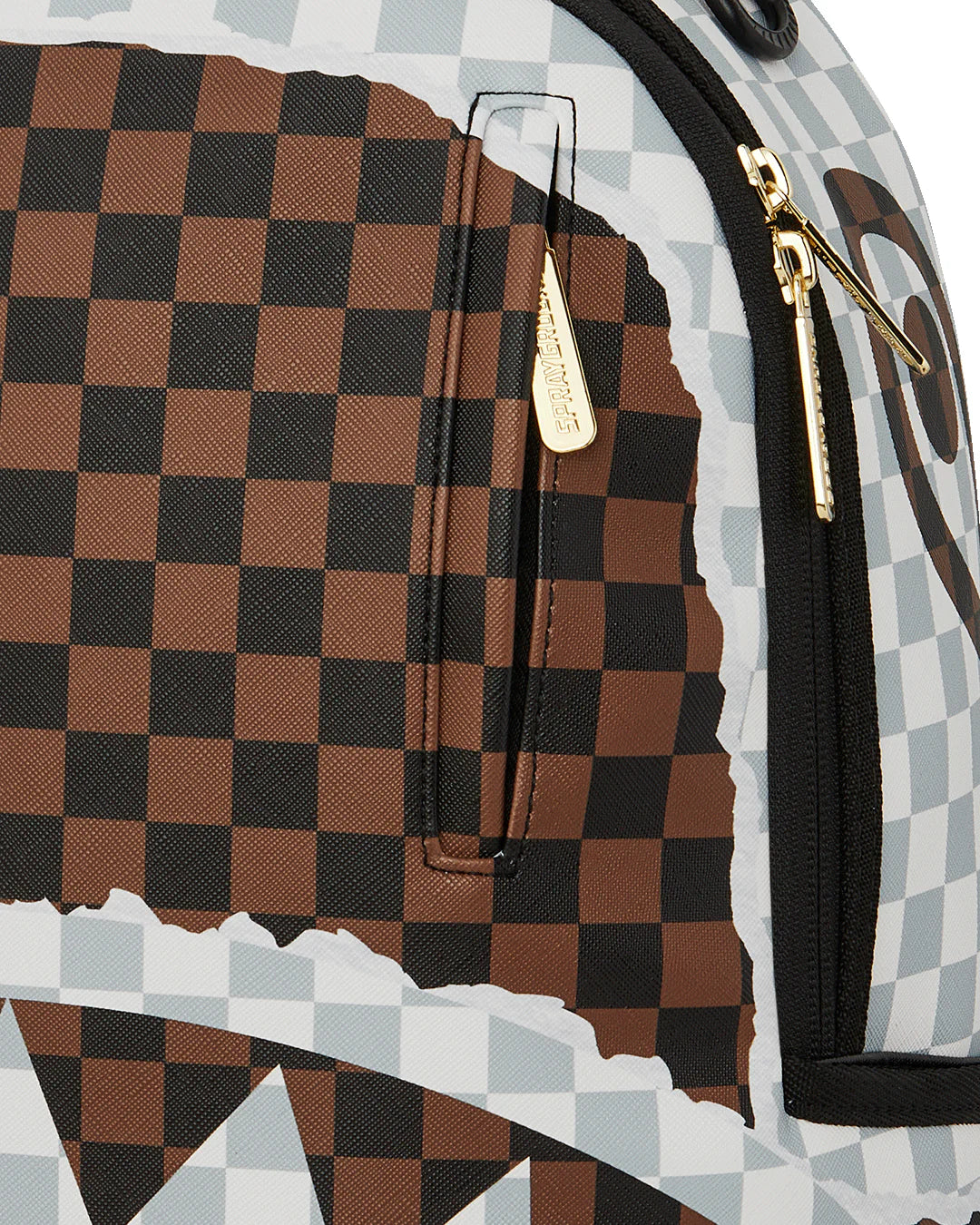 Zaino CREAM AND BROWN TEAR CHECK - Sprayground