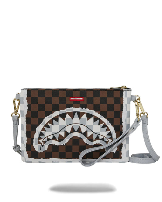 Pochette CREAM AND BROWN TEAR CHECK CROSSOVER - Sprayground