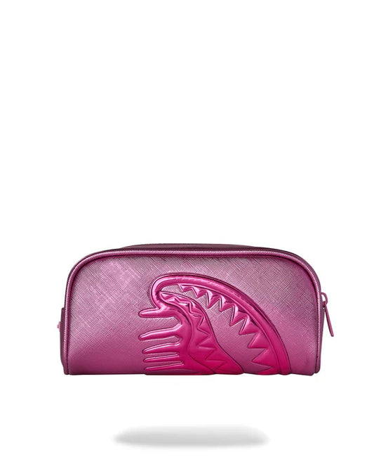 Astuccio Metallic Pink Metallic Drip Pouch Sprayground