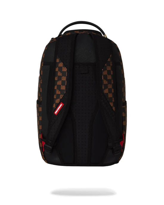 Zaino Brown And White Drip Check Shark Backpack Sprayground