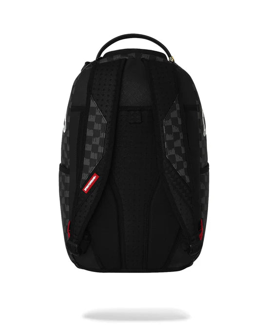 Zaino Black And White Drip Check Shark Backpack Sprayground