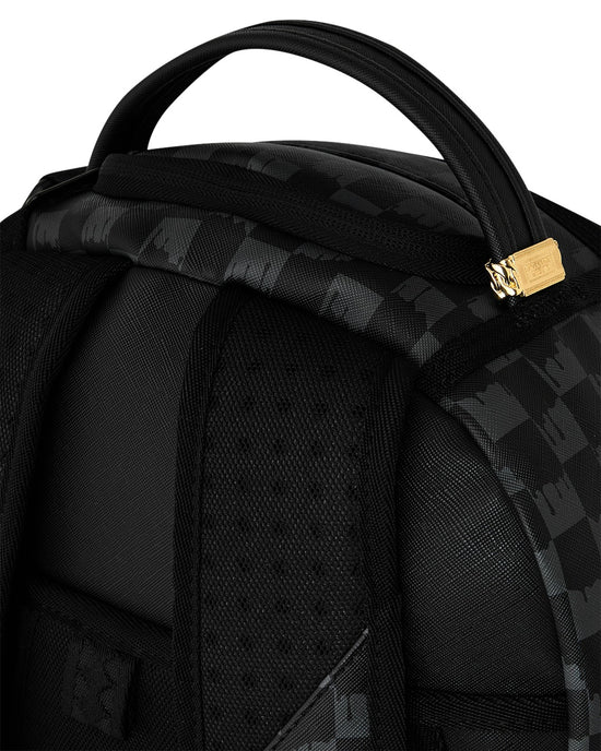 Zaino Black And White Drip Check Shark Backpack Sprayground