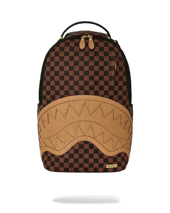 Zaino Embossed Check Brown Backpack Sprayground