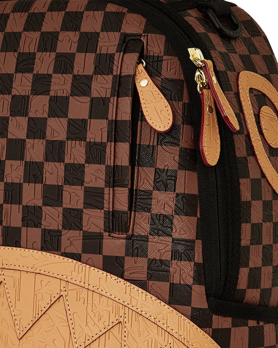 Zaino Embossed Check Brown Backpack Sprayground