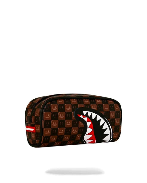 Pochette Sprayground Sharks In Paris WTF Bubble Brown Check Pouch