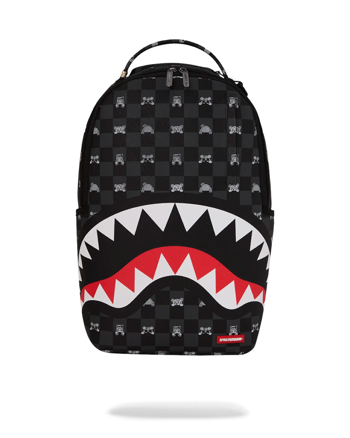 Vista frontale dello zaino con grafica Gray Peeking.