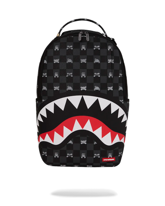 Vista frontale dello zaino con grafica Gray Peeking.
