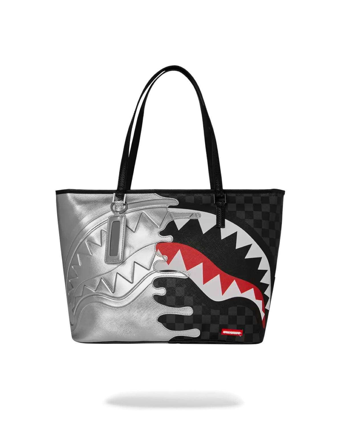 Vista frontale della borsa con grafica Silver Side Drip.