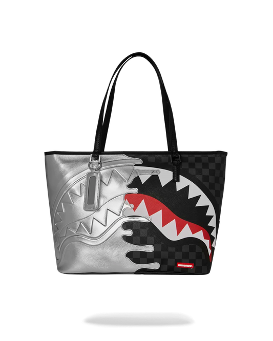 Vista frontale della borsa con grafica Silver Side Drip.
