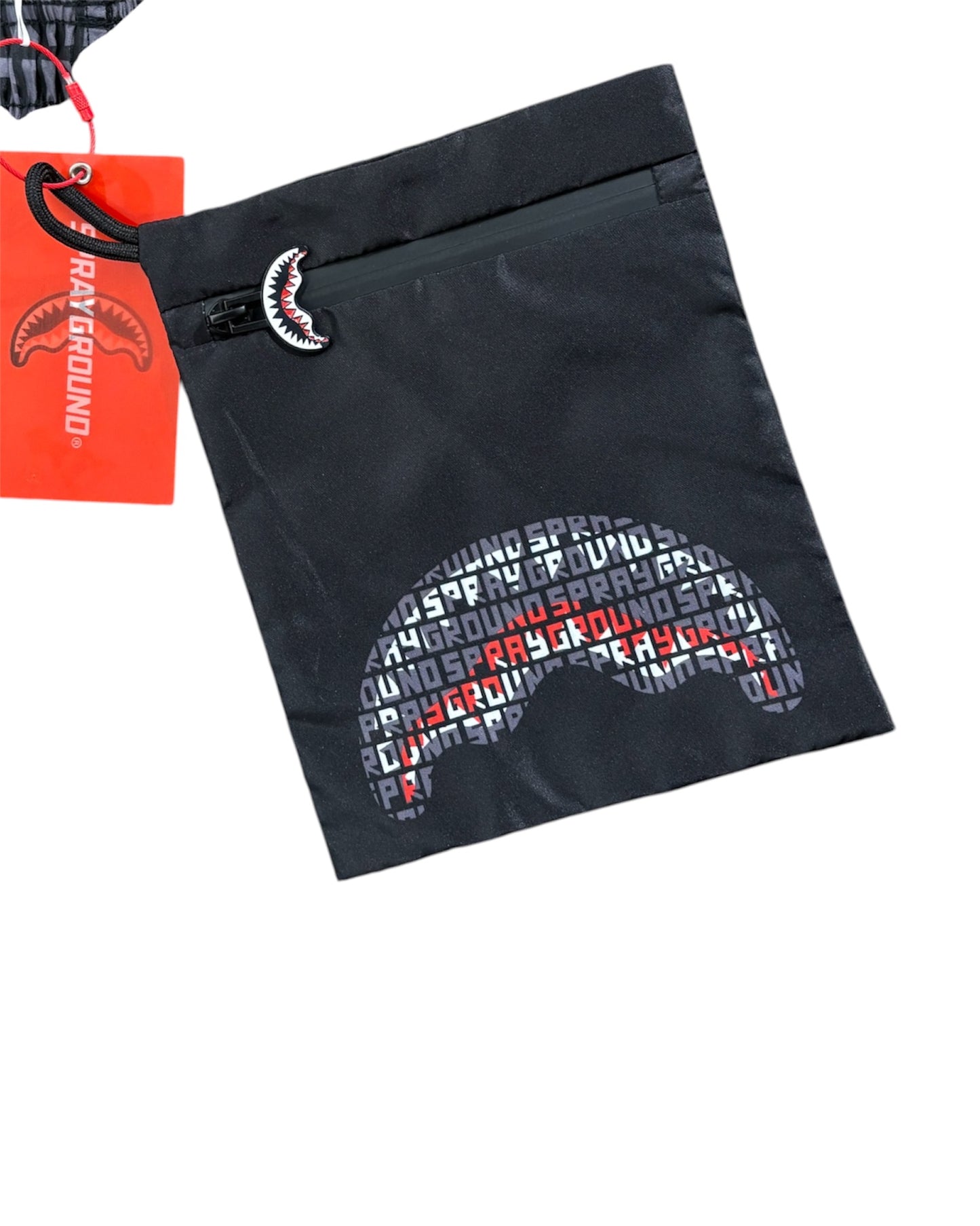 Vista posteriore con taschino e patch in silicone.