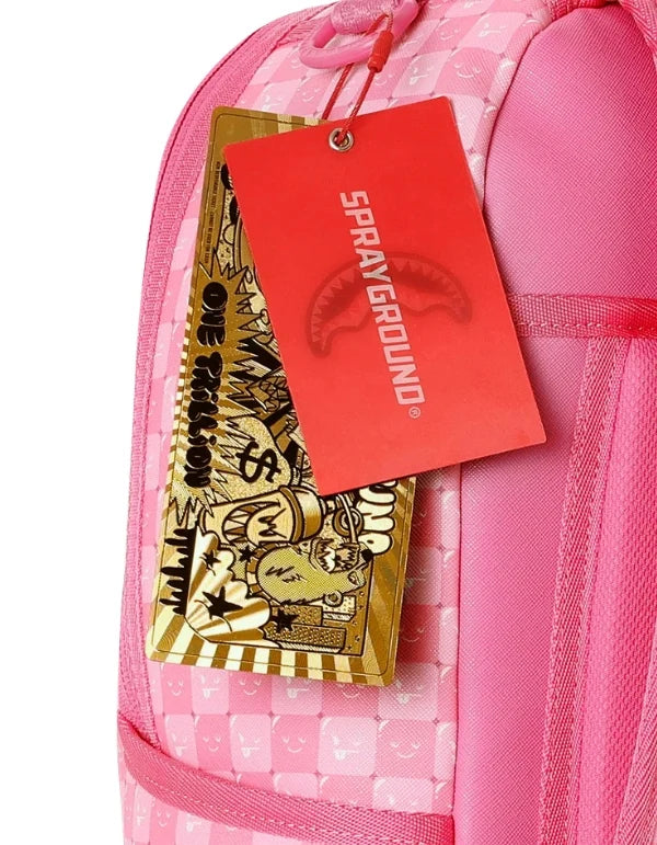 Zaino Sprayground Pink New Check Faces Backpack