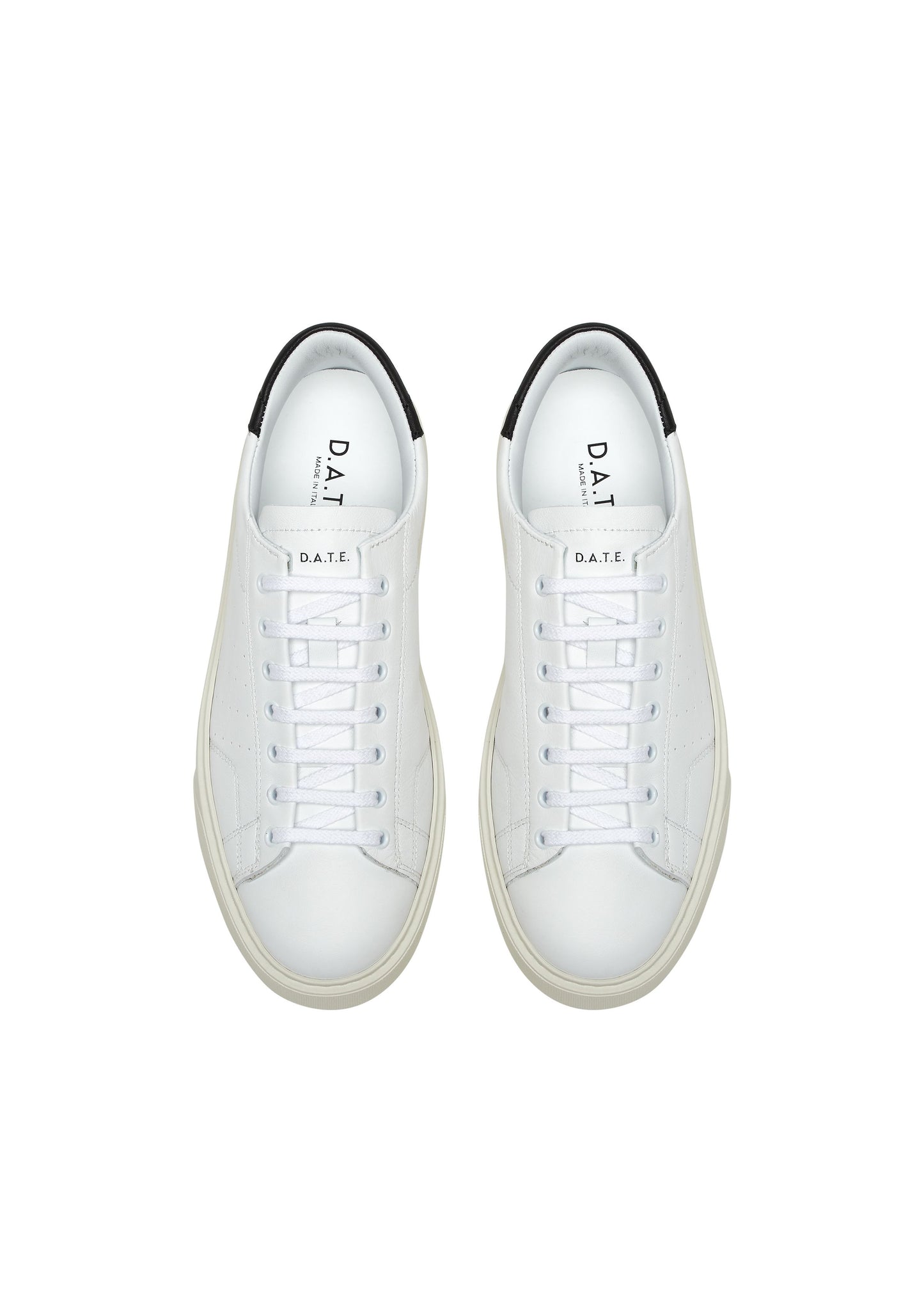 Sneakers LEVANTE CALF WHITE-BLACK - D.A.T.E